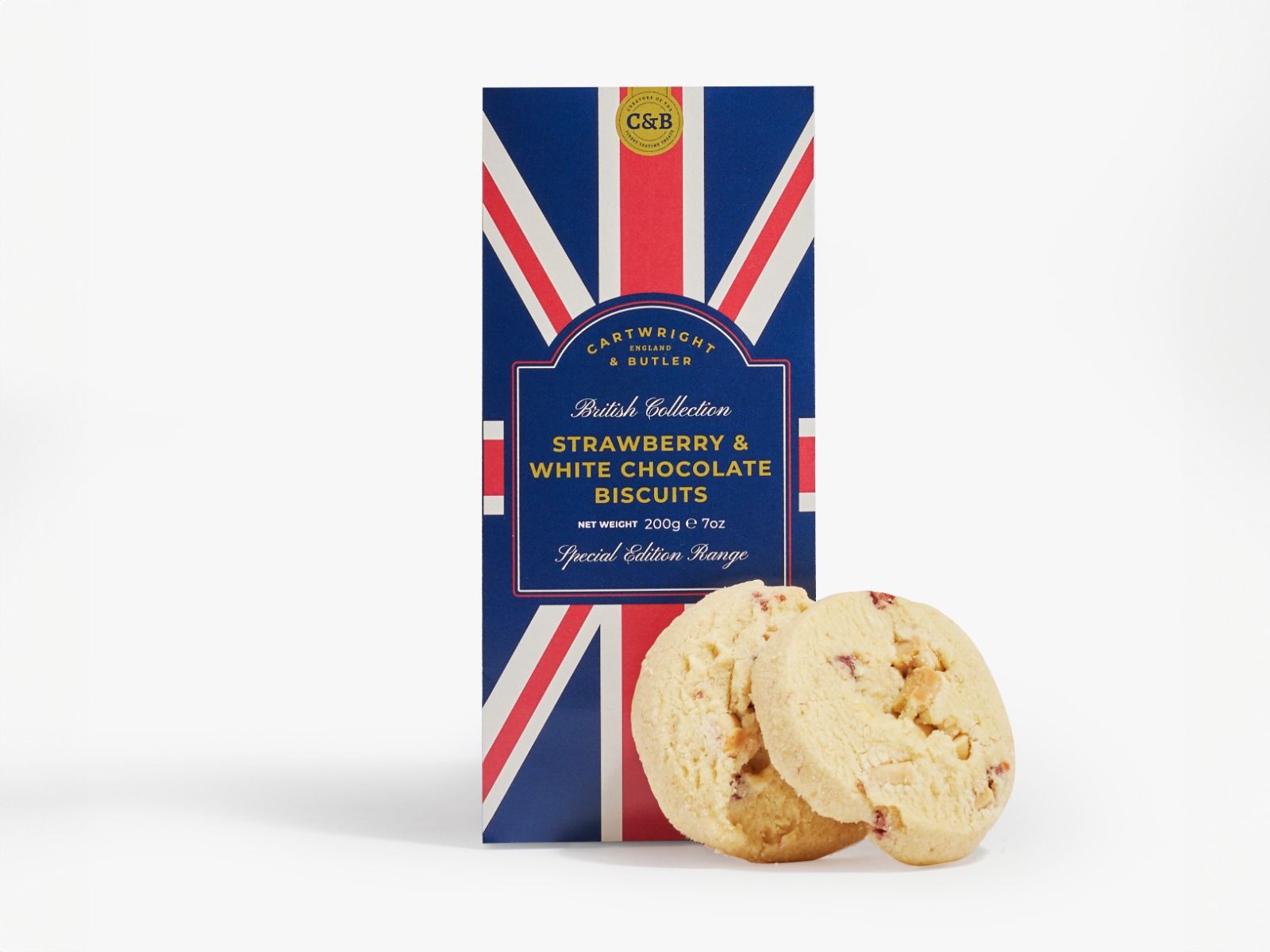 Great British Collection - Strawberry & White Chocolate Biscuits