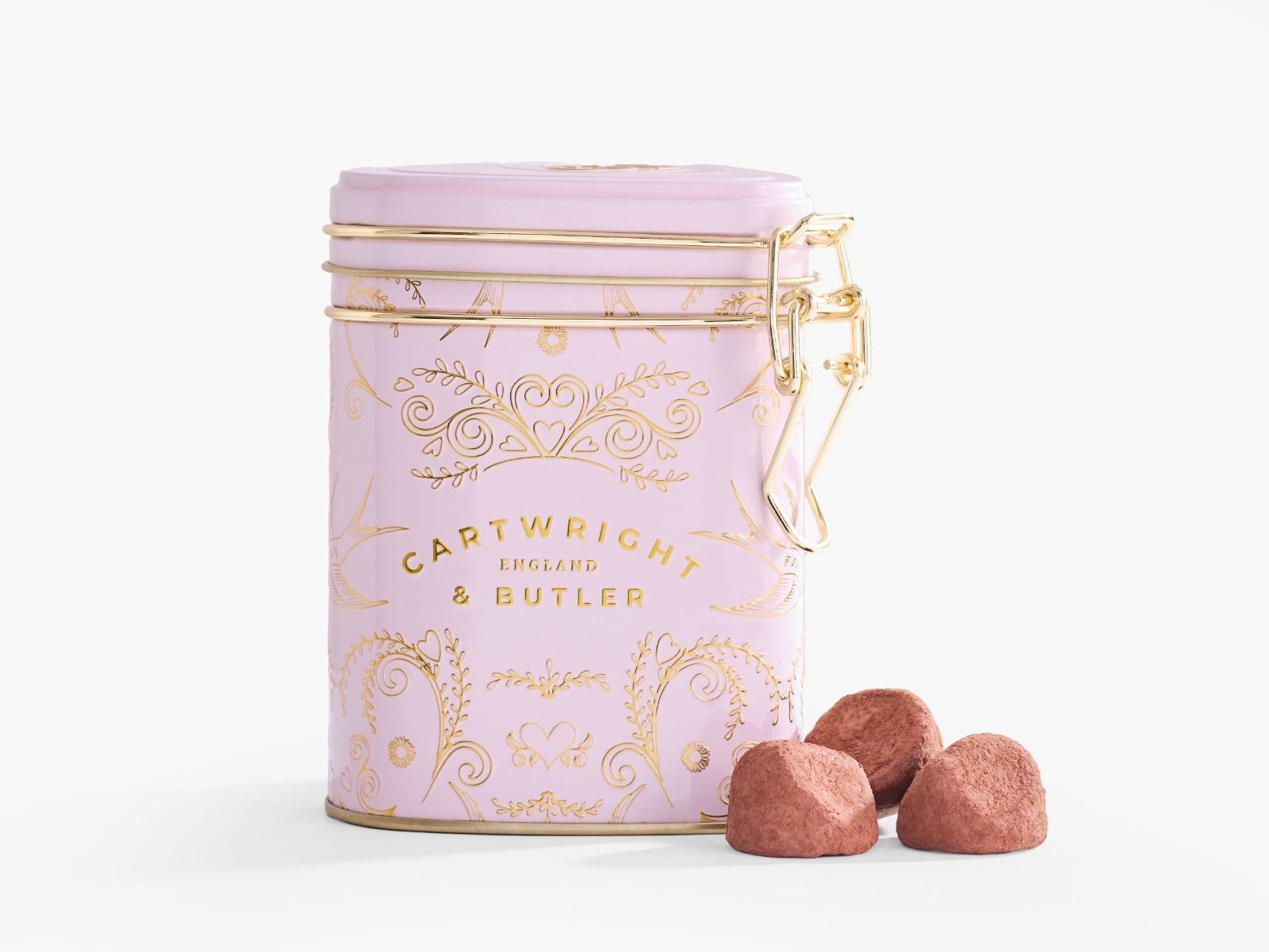 Chocolate and Hazelnut Truffles in Heart Shaped Tin