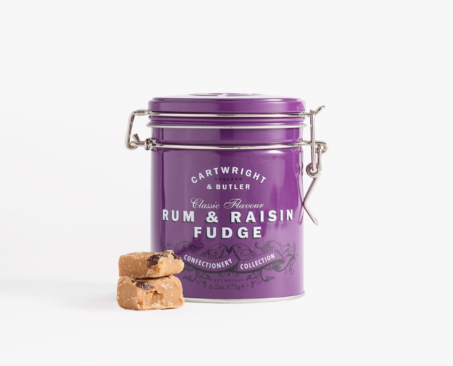 Rum & Raisins Fudge in Tin
