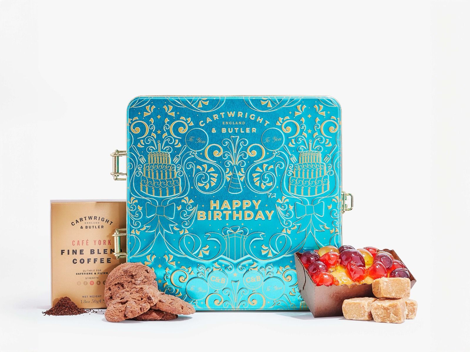 Happy Birthday Coffee and Cake Gift Tin