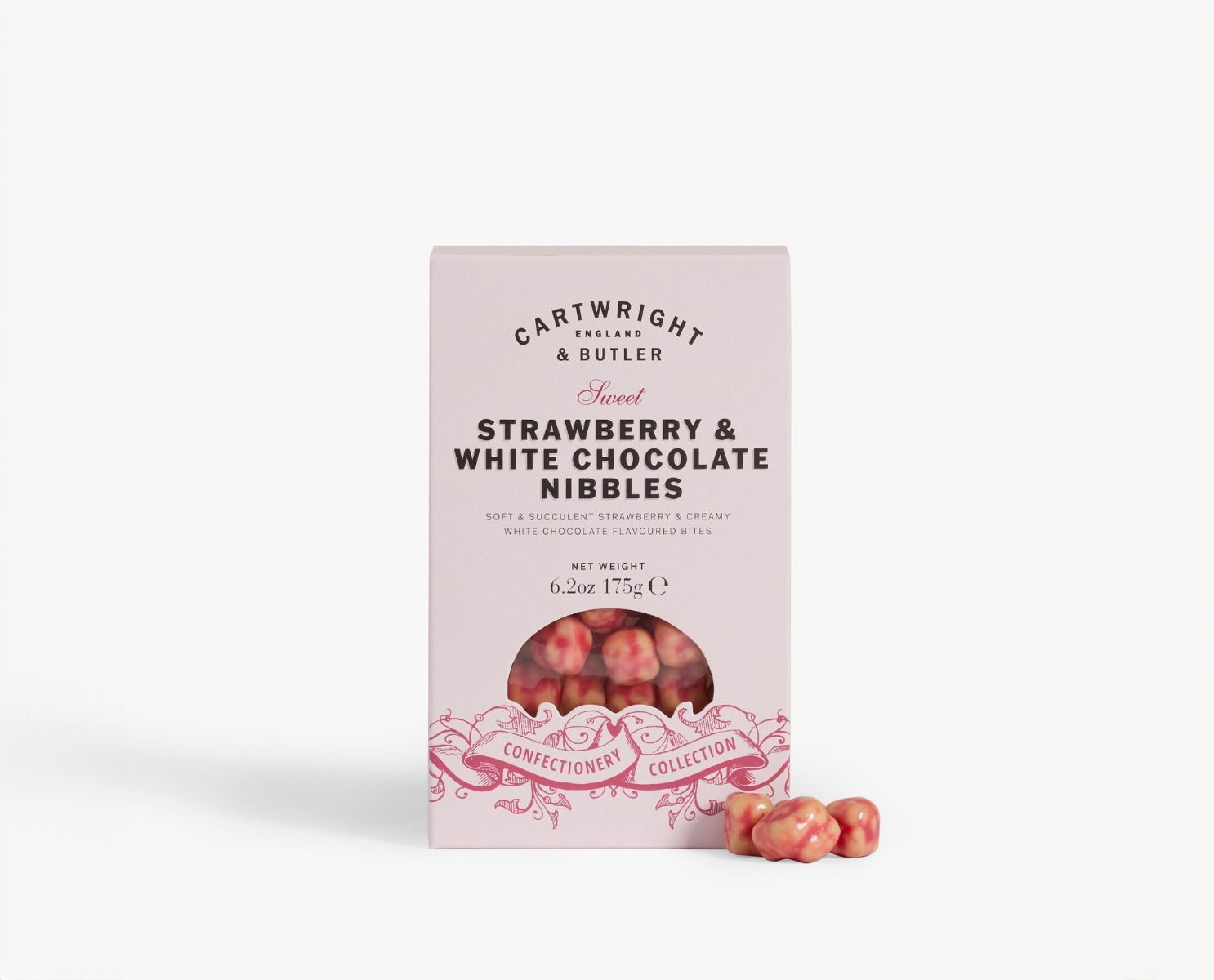 Strawberry & White Chocolate Nibbles in Carton