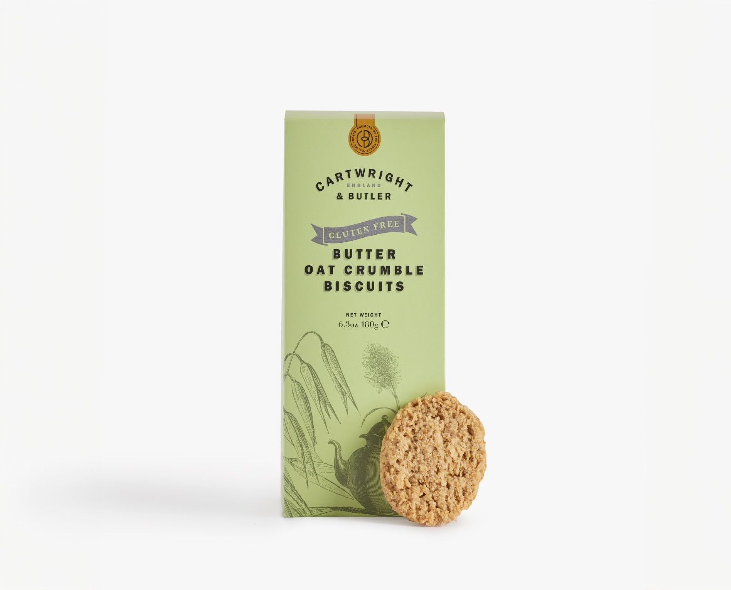 Gluten Free Butter Oat Crumble Biscuits in Carton