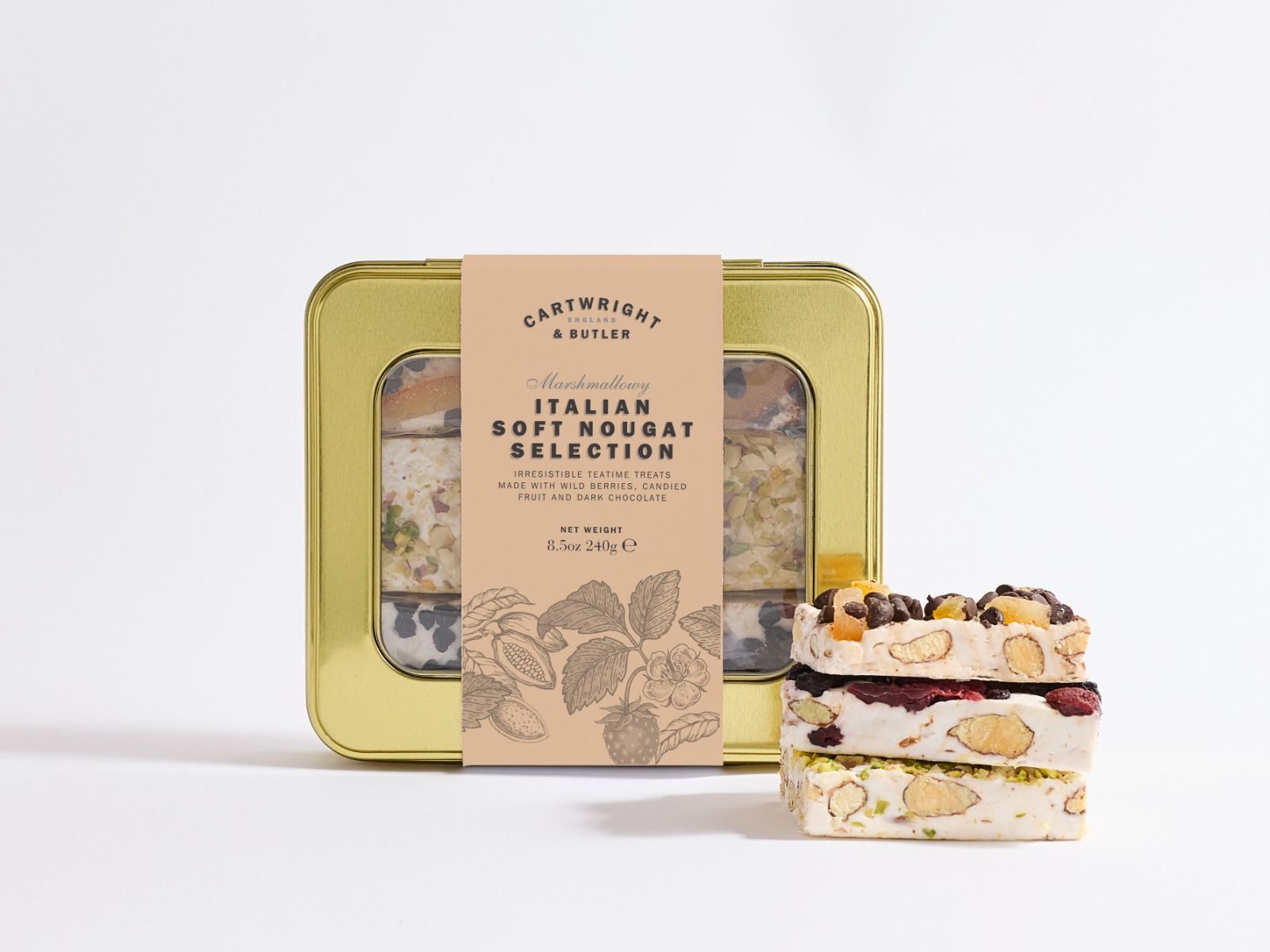 Soft Italian Nougat Selection in tin