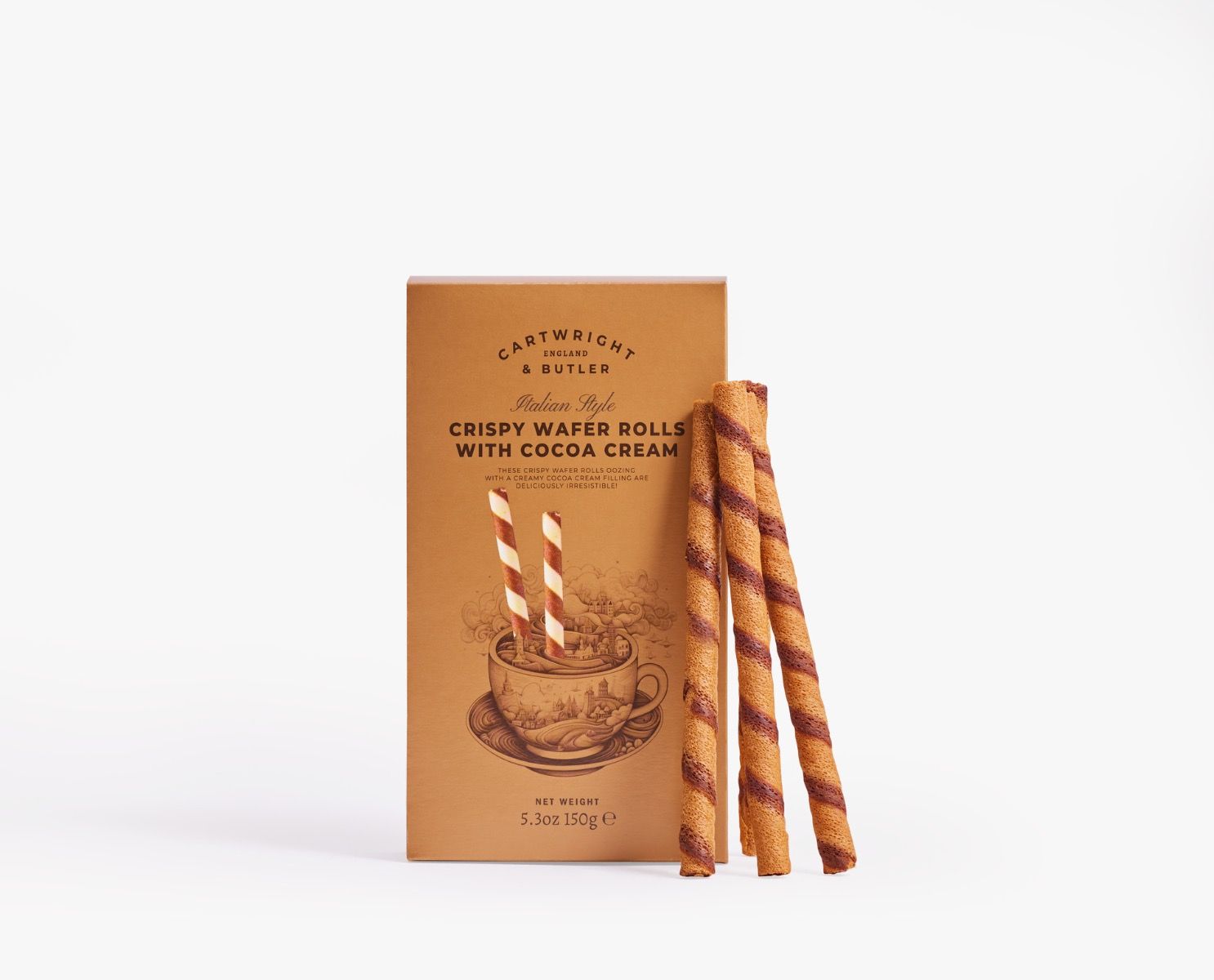 Crispy Wafer Rolls with Cocoa Cream