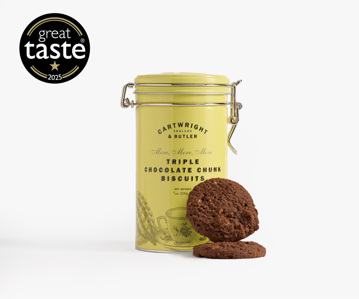 Triple Chocolate Chunk Biscuits in Tin