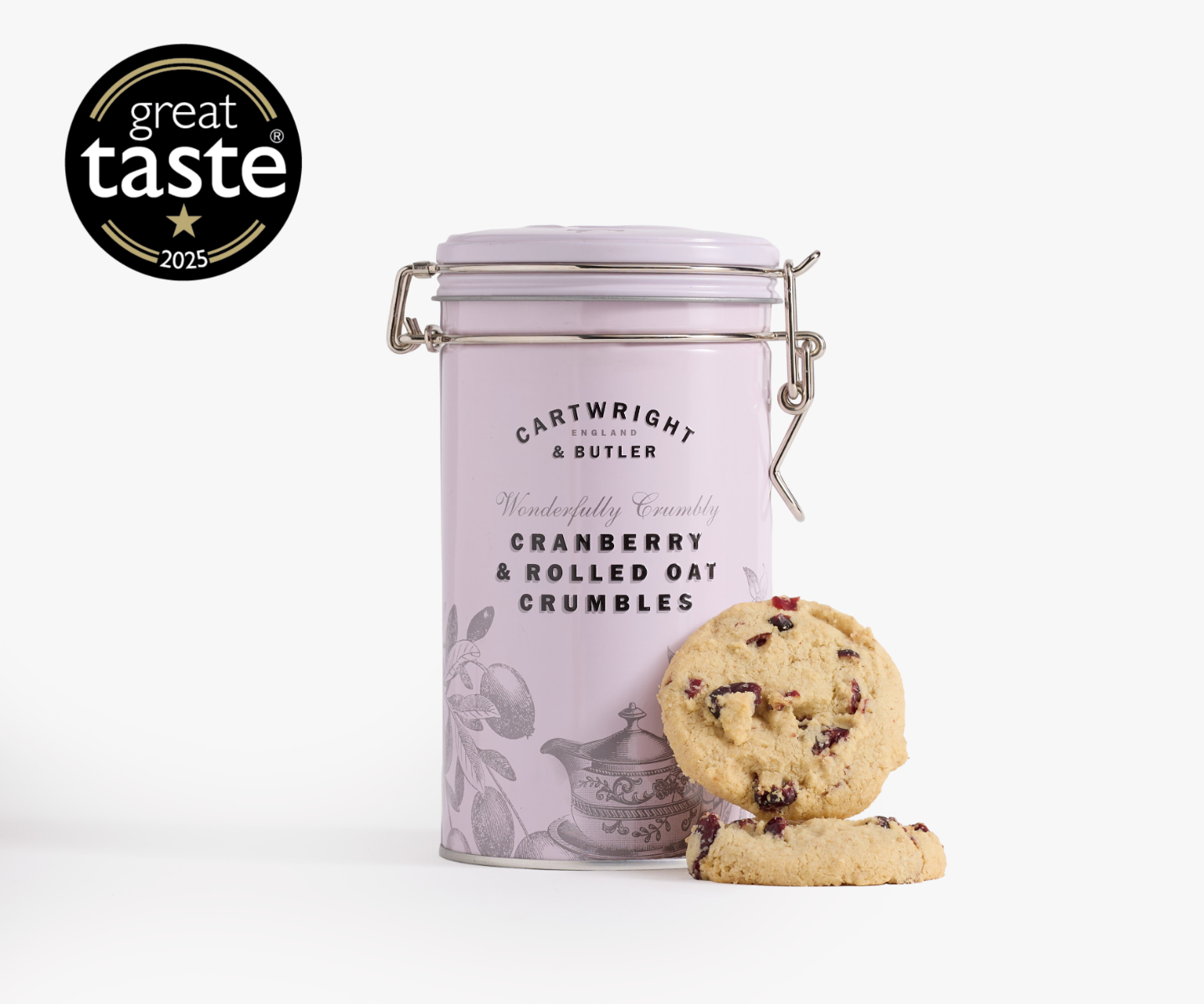 Cranberry & Rolled Oat Crumbles in Tin